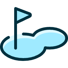 Golf Hole 1 Icon from Ultimate Duotone Set