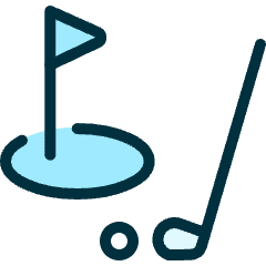 Golf Hole Aim Icon from Ultimate Duotone Set