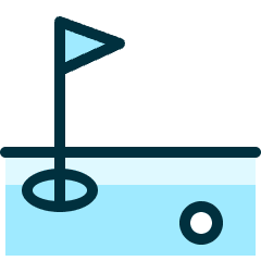 Golf Hole Ball Icon from Ultimate Duotone Set