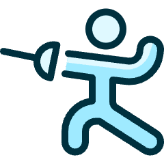 Martial Arts Fencing Icon from Ultimate Duotone Set