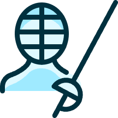 Martial Arts Fencing Person Icon from Ultimate Duotone Set