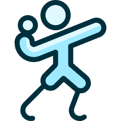 Paralympics Discus Throwing Icon from Ultimate Duotone Set