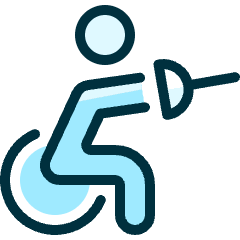 Paralympics Fencing Icon from Ultimate Duotone Set