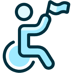 Paralympics Flag Icon from Ultimate Duotone Set