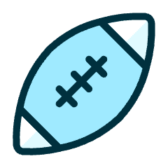 American Football Ball 1 Icon from Ultimate Duotone Set