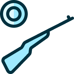 Shooting Rifle Target Icon from Ultimate Duotone Set