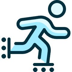 Rollerblades Person Icon from Ultimate Duotone Set