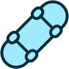 Skateboard Icon from Ultimate Duotone Set