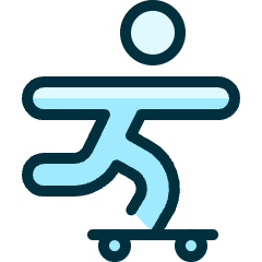 Skateboard Person 1 Icon from Ultimate Duotone Set