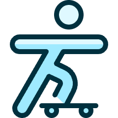 Skateboard Person Icon from Ultimate Duotone Set