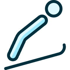 Ski Jumping Icon from Ultimate Duotone Set