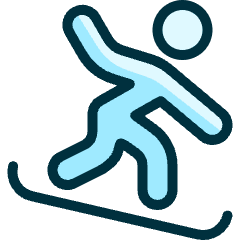 Skiing Board Slide Icon from Ultimate Duotone Set
