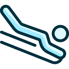Skiing Chest Slide Icon from Ultimate Duotone Set