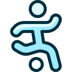 Soccer Player Kick Icon from Ultimate Duotone Set