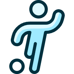 Soccer Player Icon from Ultimate Duotone Set