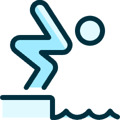 Swimming Jump Icon from Ultimate Duotone Set