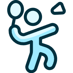 Badminton Player Icon from Ultimate Duotone Set