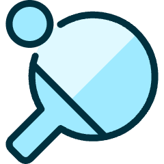 Ping Pong Paddle Icon from Ultimate Duotone Set