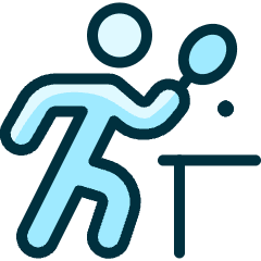 Ping Pong Player Icon from Ultimate Duotone Set