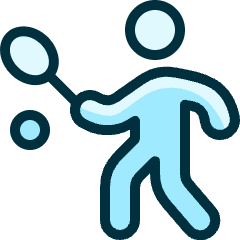 Tennis Player Icon from Ultimate Duotone Set