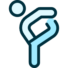 Yoga Back Stretch 1 Icon from Ultimate Duotone Set