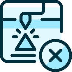 3d Print Fail Icon from Ultimate Duotone Set