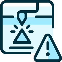 3d Print Warning Icon from Ultimate Duotone Set