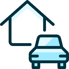 Smart House Car Icon from Ultimate Duotone Set