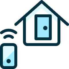 Smart House Door Icon from Ultimate Duotone Set