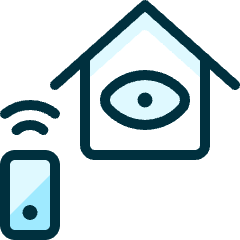 Smart House Eye Icon from Ultimate Duotone Set