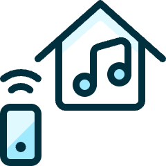 Smart House Music Icon from Ultimate Duotone Set