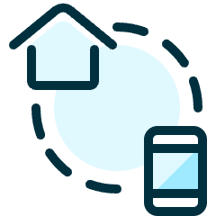 Smart House Phone Connect Icon from Ultimate Duotone Set