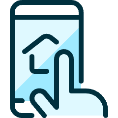 Smart House Phone Icon from Ultimate Duotone Set