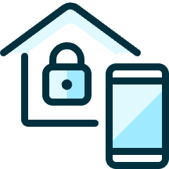 Smart House Phone Lock 1 Icon from Ultimate Duotone Set