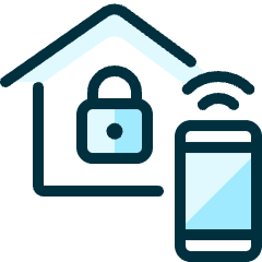 Smart House Phone Lock Icon from Ultimate Duotone Set