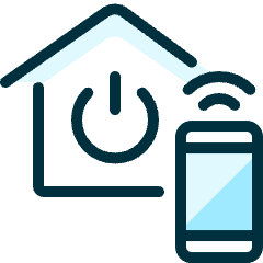 Smart House Phone Power 1 Icon from Ultimate Duotone Set