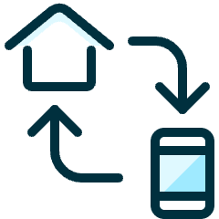 Smart House Phone Sync Icon from Ultimate Duotone Set