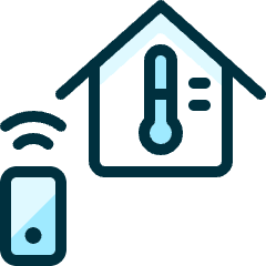 Smart House Temperature Icon from Ultimate Duotone Set