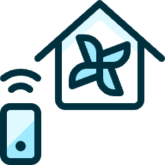 Smart House Ventilator Icon from Ultimate Duotone Set