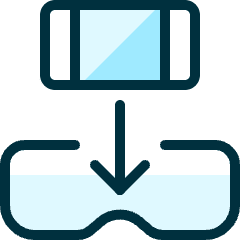 Vr Phone Icon from Ultimate Duotone Set