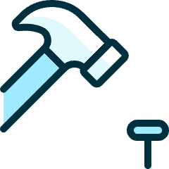 Hardware Hammer Nail Icon from Ultimate Duotone Set