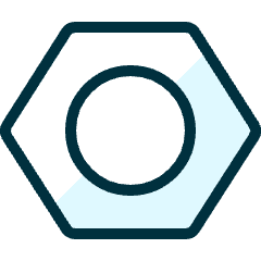 Hardware Nut Icon from Ultimate Duotone Set