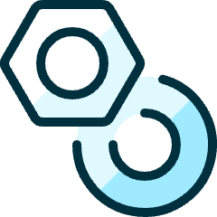 Hardware Nuts 1 Icon from Ultimate Duotone Set