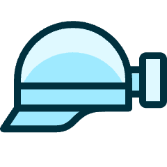 Safety Helmlet Mine Light Icon from Ultimate Duotone Set