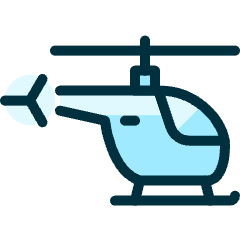 Aircraft Chopper 1 Icon from Ultimate Duotone Set