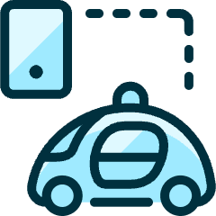Auto Pilot Car Smartphone Icon from Ultimate Duotone Set
