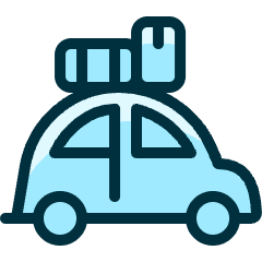 Car Retro Luggage Icon from Ultimate Duotone Set
