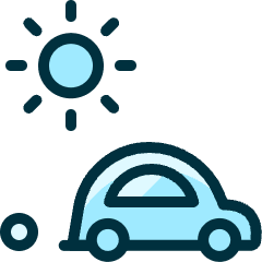 Car Sun Icon from Ultimate Duotone Set