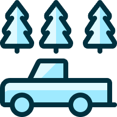 Car Truck Woods Icon from Ultimate Duotone Set