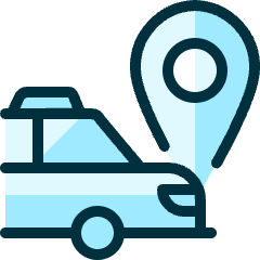 Navigation Car Pin Icon from Ultimate Duotone Set